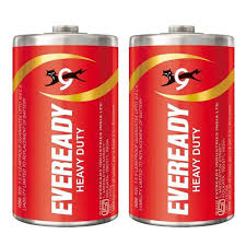 Eveready Heavy Duty Battery D 2 Pieces